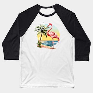 Flamingo Lovers Summer Vibes Baseball T-Shirt